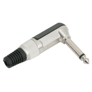 Jack 6,3 mm mono HQ kov-plast,uhlový