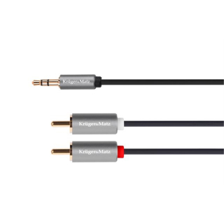 Kábel Jack 3,5mm - 2x RCA , Kruger&Matz Basic 3,0m standard