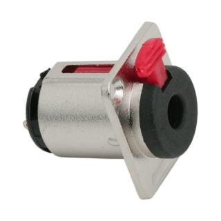 Jack 6,3 mm zásuvka mono kov+poistka